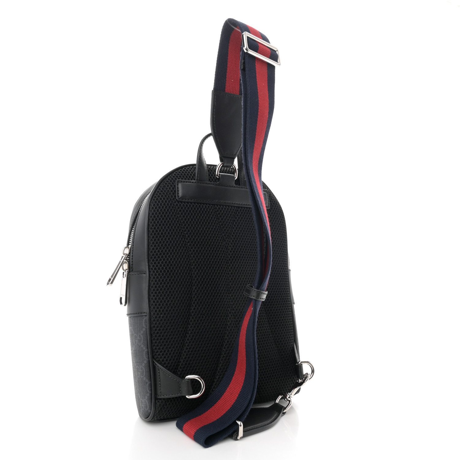 GG Supreme Monogram Calfskin Web Sling Backpack – SuperClone Backpack - Image 3