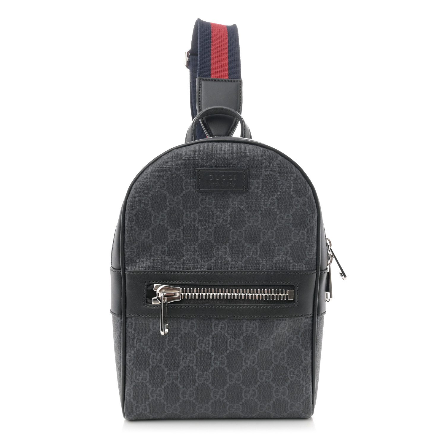 GG Supreme Monogram Calfskin Web Sling Backpack – SuperClone Backpack - Image 2