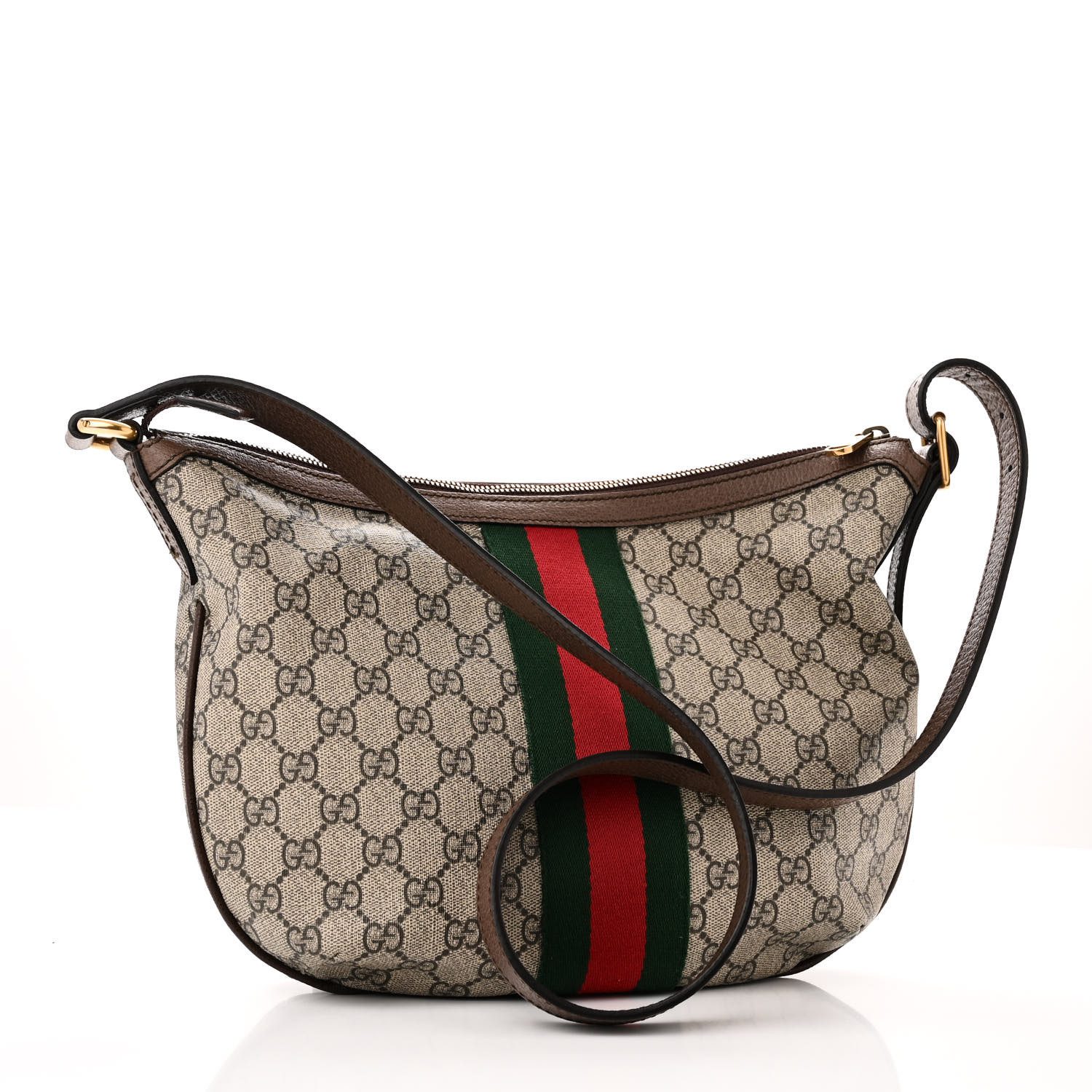GG Supreme Monogram Web Small Ophidia Half Moon Hobo – Mirror Quality HandBag - Image 3