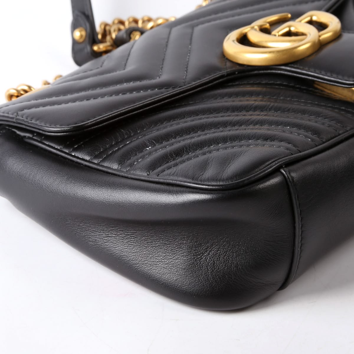 Gucc! GG Marmont Black Calfskin Leather – 1:1 Mirror Quality Handbag - Image 3