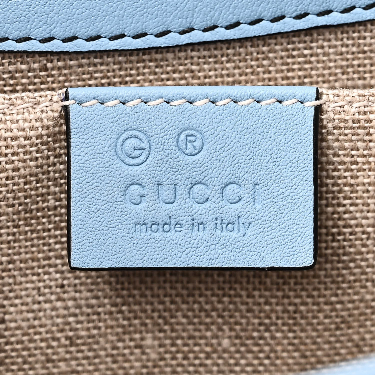 Gucc! Medium Emily Chain Shoulder Bag Light Blue logo