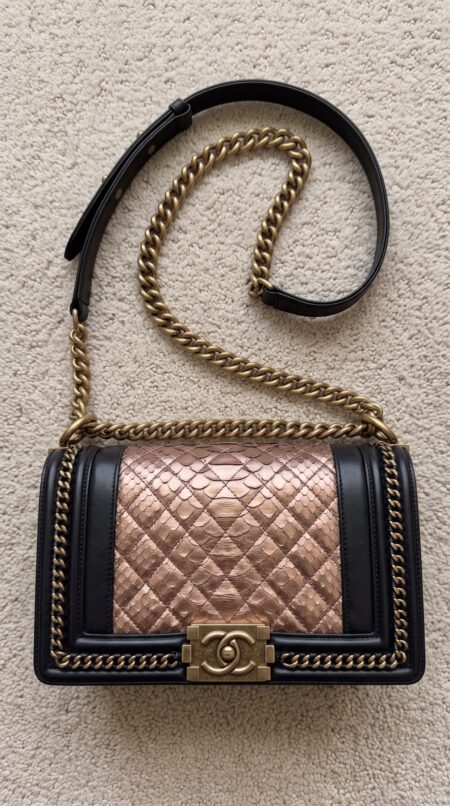 Ch@nel Chain Around Boy Flap Copper 1:1 Replica Crossbody Bags