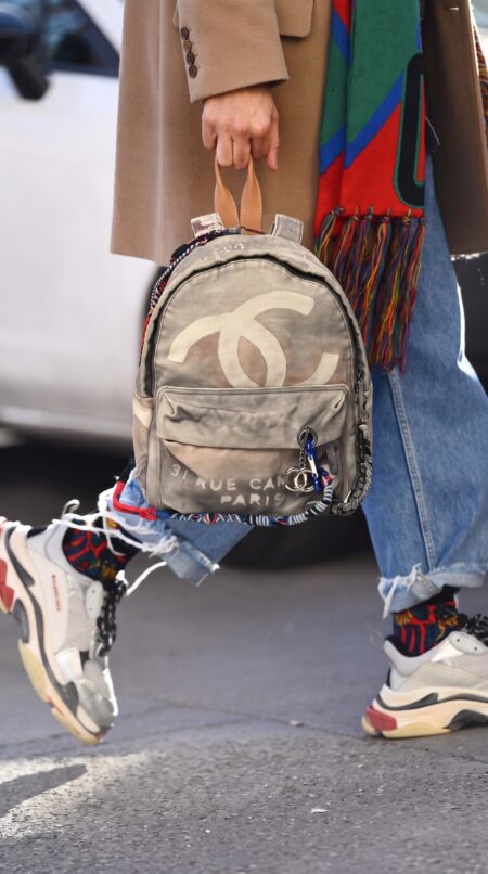 Ch@nel Graffiti Canvas Luxury Super Clone Backpack