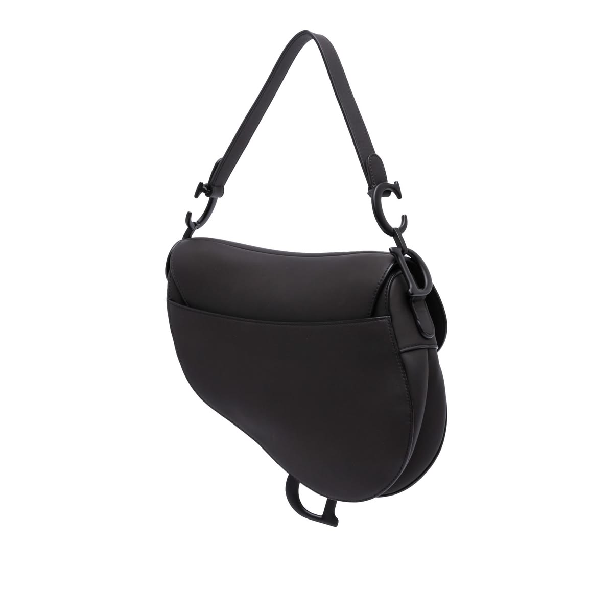 Medium Saddle Bag Black Ultra-Matte Calfskin – 1:1 Replica Shoulder Bag - Image 3