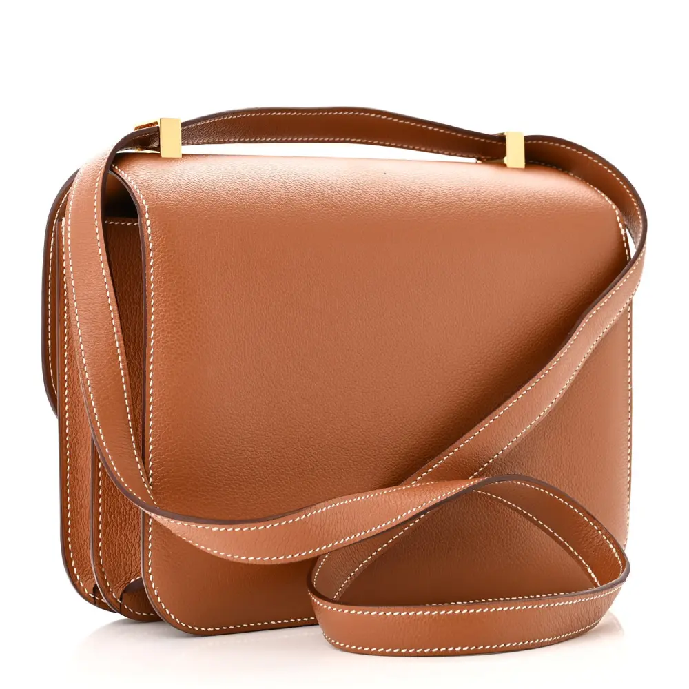 Back view of the brown Evercolor leather Herme$ Constance 24