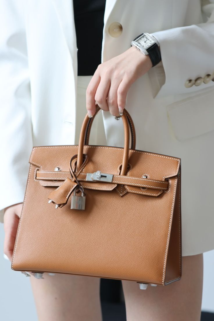 Herme$ Birkin 25 Togo Brown 1:1 Mirror Quality Handbag