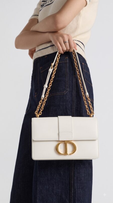D!0r 30 Montaigne East-West Flap Bag Off-White Superfake Shoulderbag
