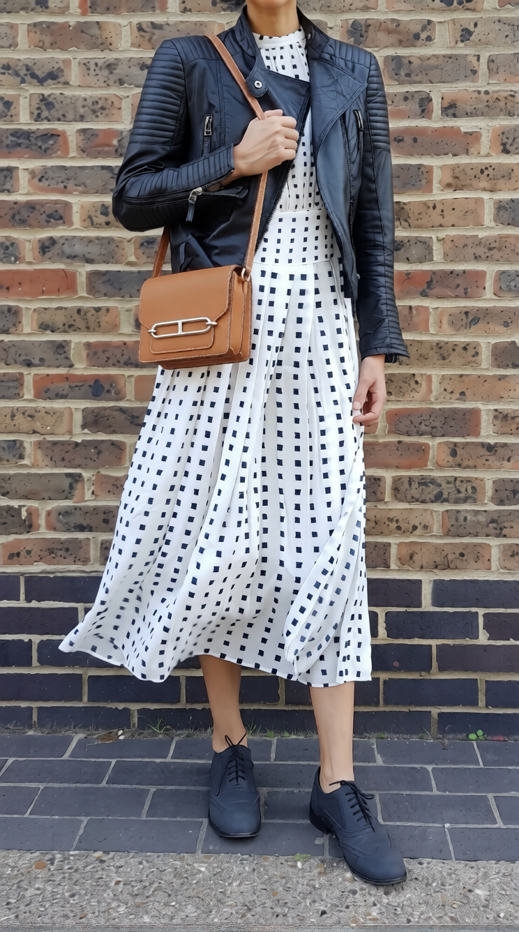 Model carrying the brown Evercolor Herme$ Mini Sac Roulis crossbody bag