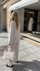 Ch@nel Grand Shopping Tote White Replica ShoulderBag