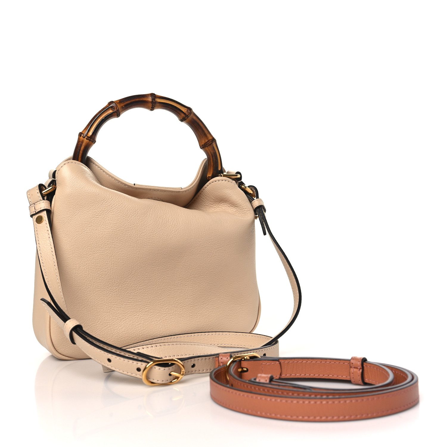 Back view of the light beige Gucc! Small Diana Shoulder Bag