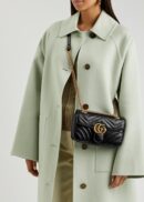 Gucc! Medium GG Marmont Black SuperFake ShoulderBag