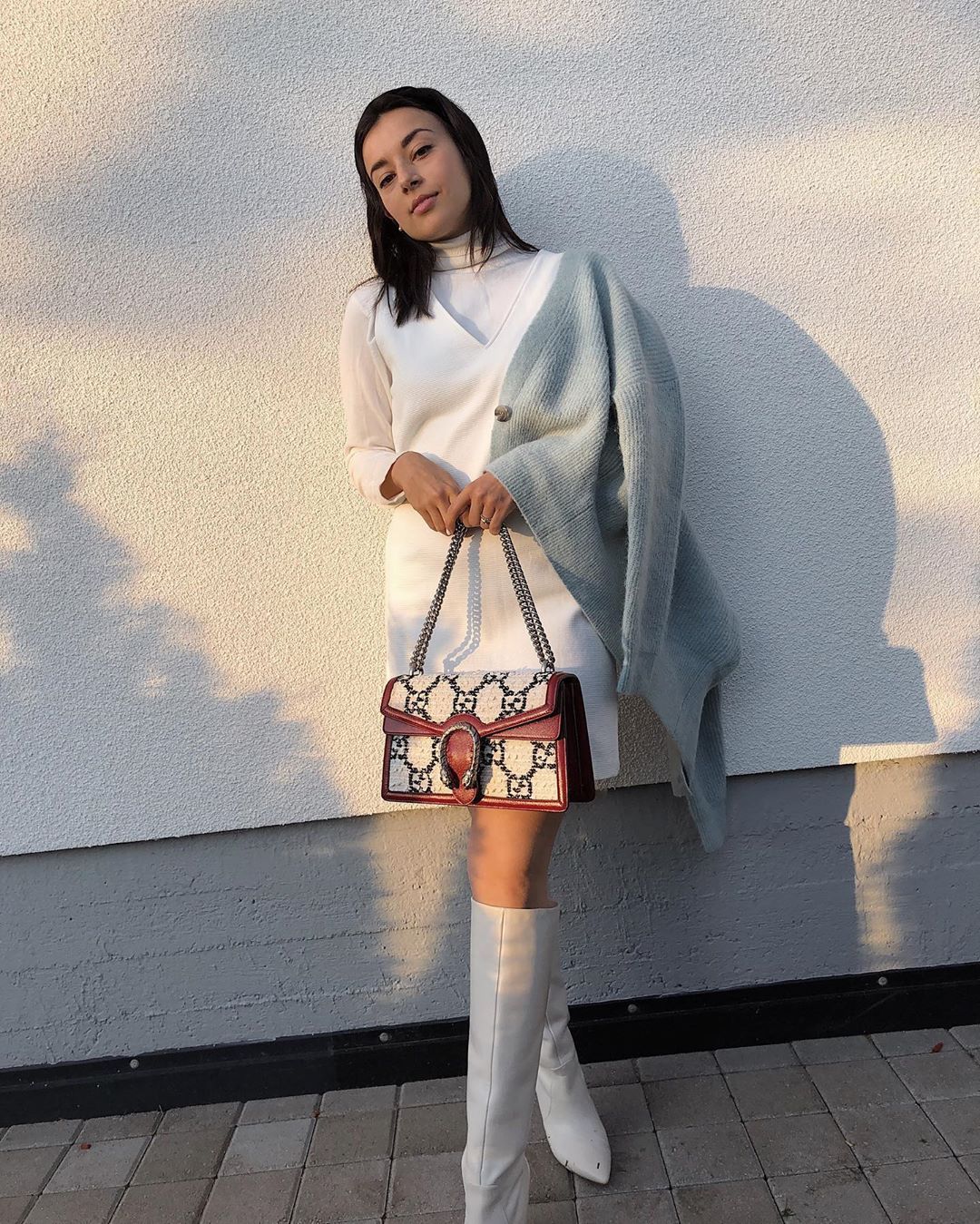 Tweed GG Monogram Small Dionysus Superclone ShoulderBag