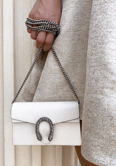 Gucc! Super Mini Dionysus White Superfake Shoulder Bag