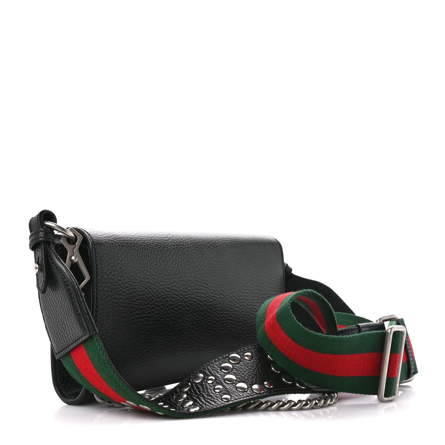Back view of the black Gucc! Small Dionysus Crossbody Bag