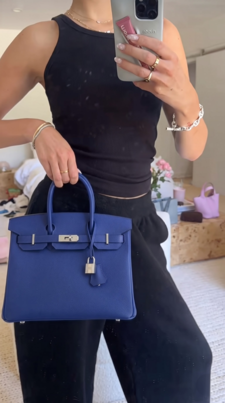 Herme$ Epsom Birkin 30 Bleu Electrique High-End Quality HandBag