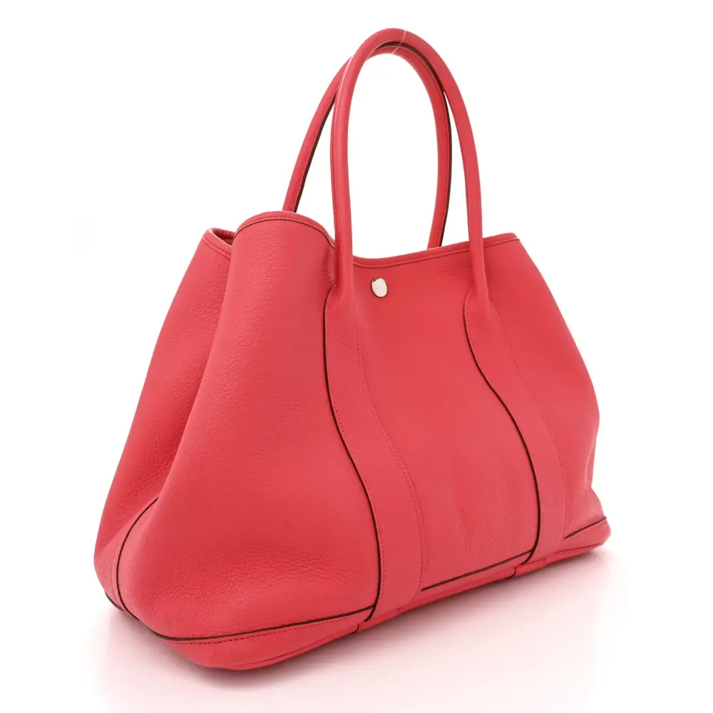 Back view of the Bougainvillea Herme$ Garden Party 36 tote