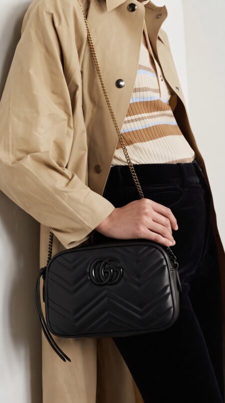 Gucc! GG Marmont Small Chain Black SuperClone ShoulderBag