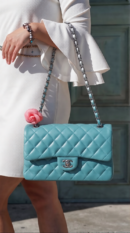 Ch@nel Jumbo Flap Turquoise Superclone CrossBodyBag