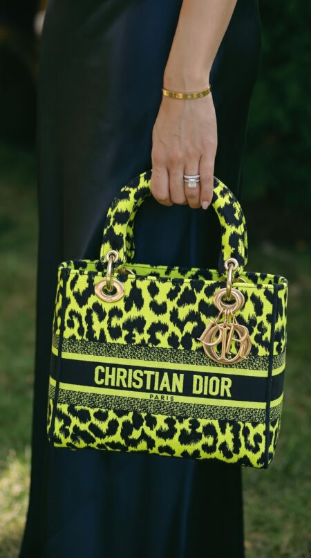 D!0r Medium Lady D-Lite Lime Superfake ShoulderBag